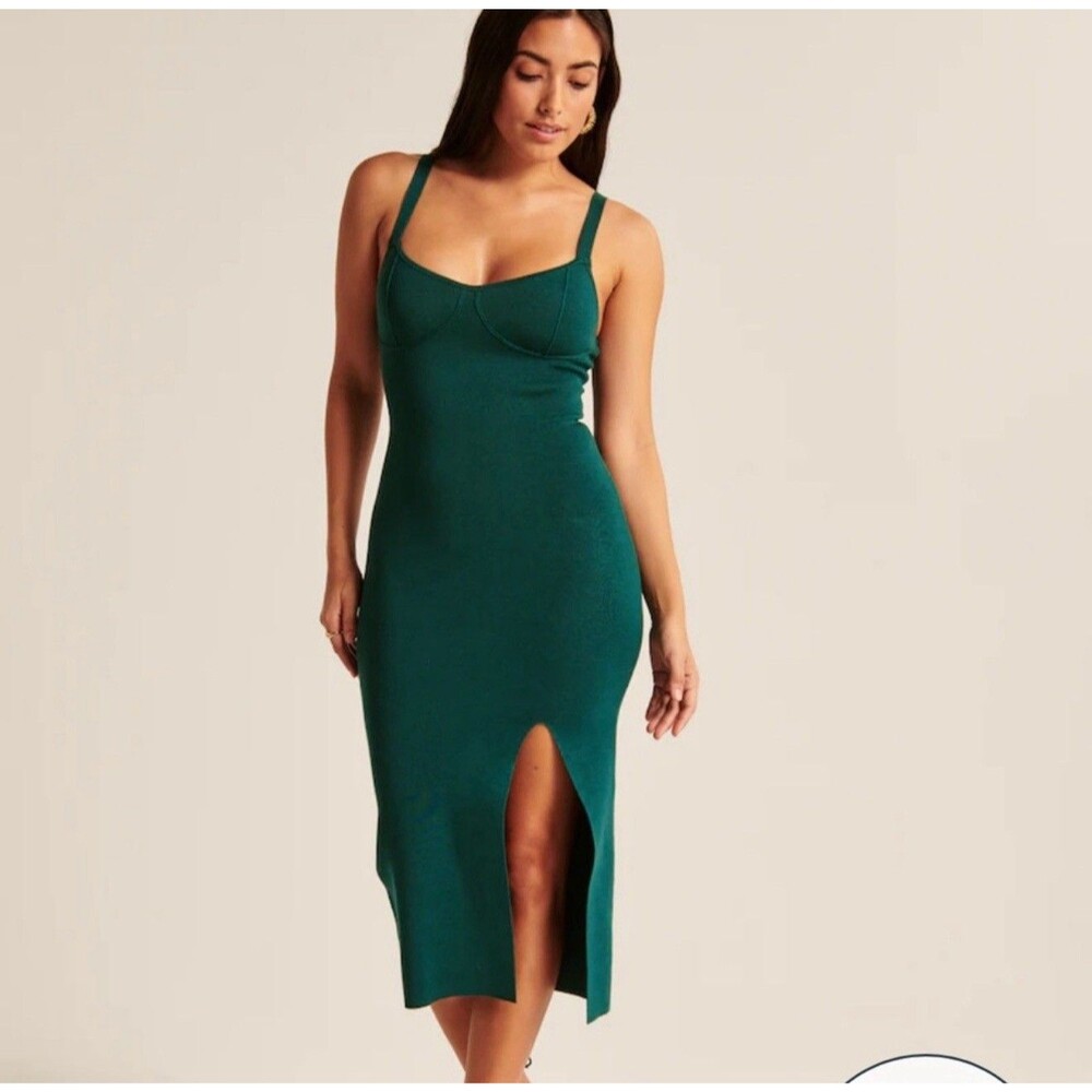 Abercrombie & Fitch Forest Green Strap Petite Women Dress Size Xsmall